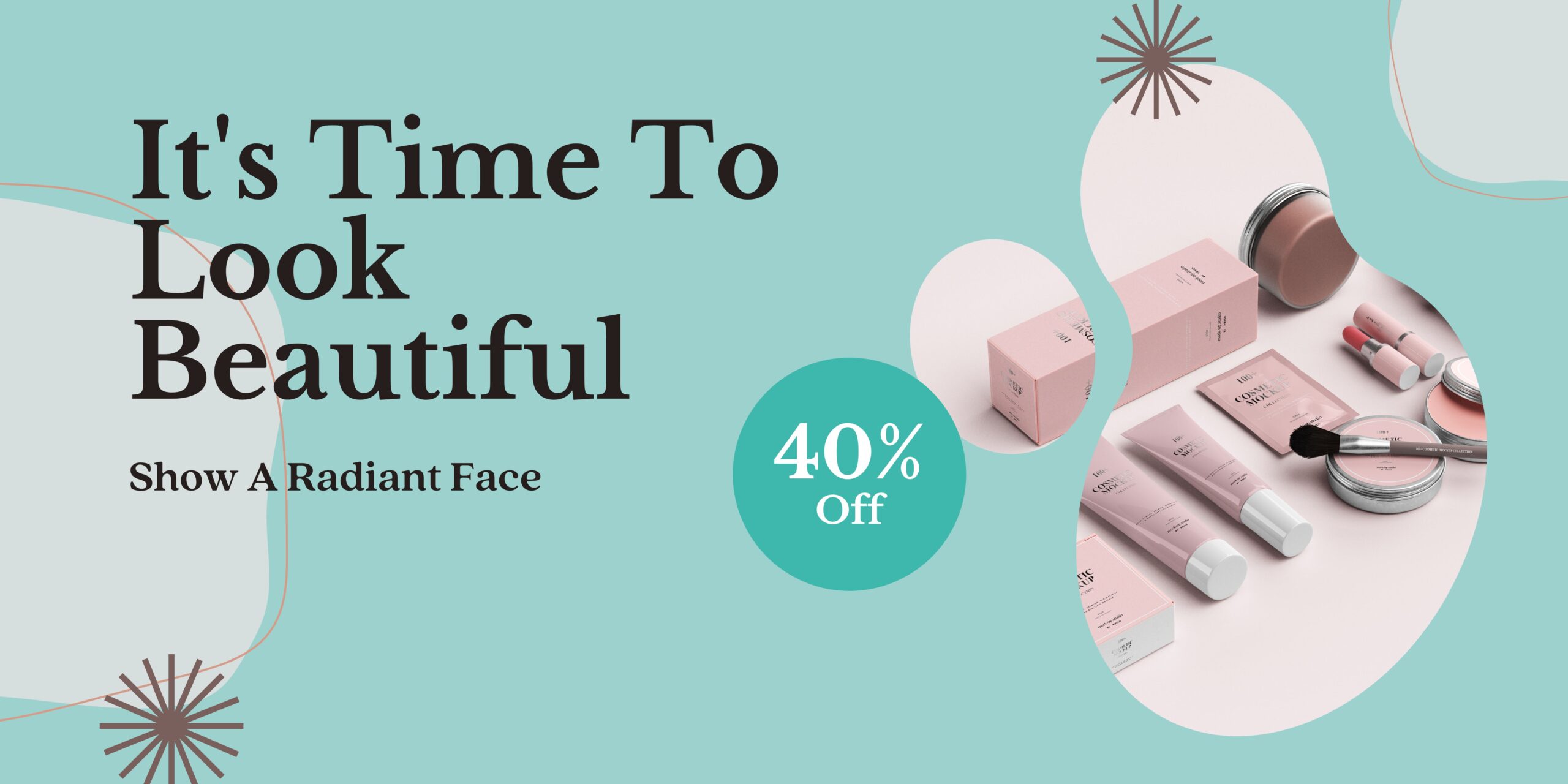 beige minimalist makeup promotion Banner